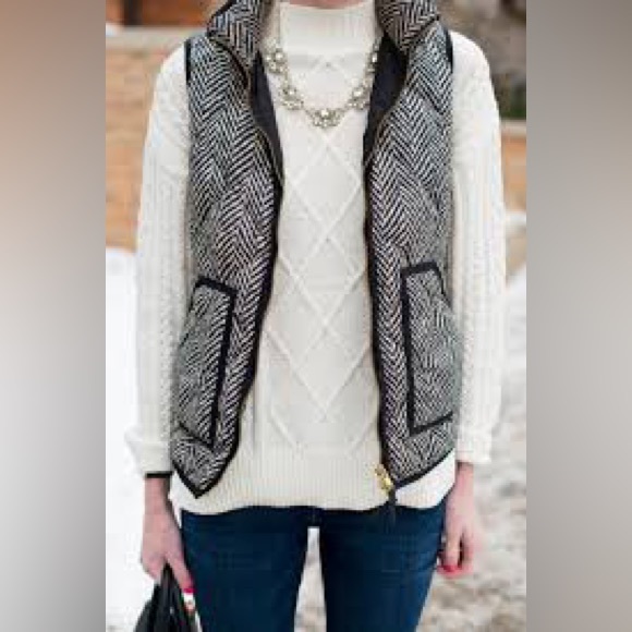 J crew down vest houndstooth size XS - Picture 4 of 5